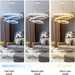 BAMDECOR Modern LED Chandelier, Dimmable Pendant Light with Remote Control Rings Round Ceiling Lighting Fixture 3 Color Temperatures Contemporary Chandeliers (3 Rings - Black) - Amazingooh Wholesale