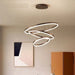 BAMDECOR Modern LED Chandelier, Dimmable Pendant Light with Remote Control Rings Round Ceiling Lighting Fixture 3 Color Temperatures Contemporary Chandeliers (3 Rings - Black) - Amazingooh Wholesale