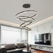 BAMDECOR Modern LED Chandelier, Dimmable Pendant Light with Remote Control Rings Round Ceiling Lighting Fixture 3 Color Temperatures Contemporary Chandeliers (4 Rings - Black) - Amazingooh Wholesale