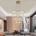 BAMDECOR Modern LED Chandelier, Dimmable Pendant Light with Remote Control Rings Round Ceiling Lighting Fixture 3 Color Temperatures Contemporary Chandeliers (4 Rings - Gold) - Amazingooh Wholesale