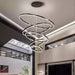 BAMDECOR Modern LED Chandelier, Dimmable Pendant Light with Remote Control Rings Round Ceiling Lighting Fixture 3 Color Temperatures Contemporary Chandeliers (5 Rings - Black) - Amazingooh Wholesale