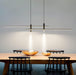 BAMDECOR Modern Linear LED Pendant Light Adjustable 3 Color Dimmable Remote Control for Dining Bar Living Room 120cm - Amazingooh Wholesale