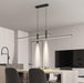 BAMDECOR Modern Linear LED Pendant Light Adjustable 3 Color Dimmable Remote Control for Dining Bar Living Room 120cm - Amazingooh Wholesale