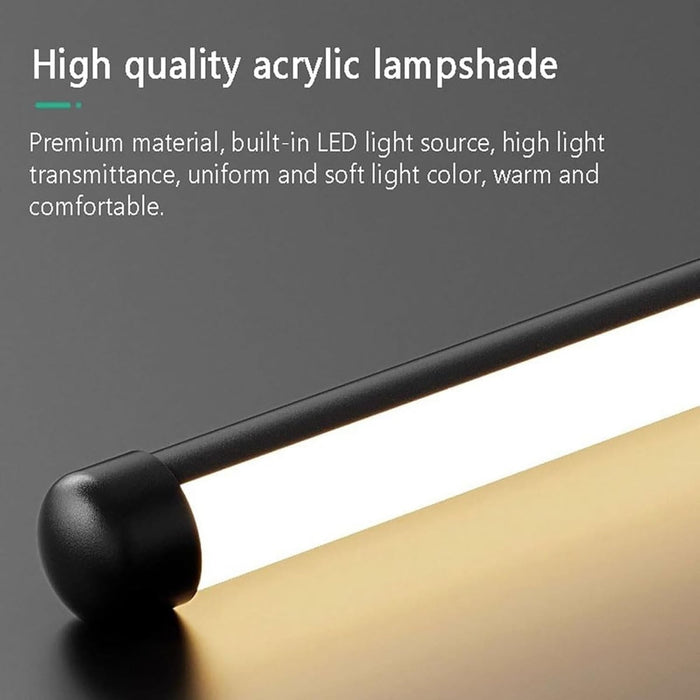 BAMDECOR Modern Minimalist Wall Light Long Tube LED Black Bedside Sconces Wall Lights with with Acrylic Shade, Wall Mounted Deco Lamp for Living Room Bedroom Bracket Light - Amazingooh Wholesale