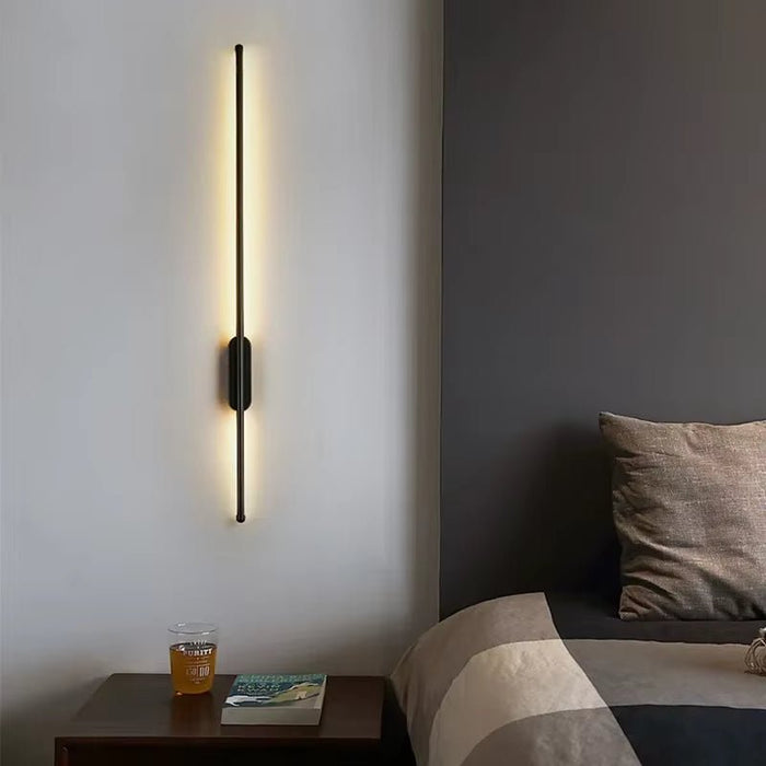 BAMDECOR Modern Minimalist Wall Light Long Tube LED Black Bedside Sconces Wall Lights with with Acrylic Shade, Wall Mounted Deco Lamp for Living Room Bedroom Bracket Light - Amazingooh Wholesale
