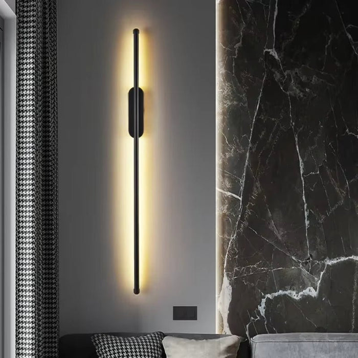 BAMDECOR Modern Minimalist Wall Light Long Tube LED Black Bedside Sconces Wall Lights with with Acrylic Shade, Wall Mounted Deco Lamp for Living Room Bedroom Bracket Light - Amazingooh Wholesale