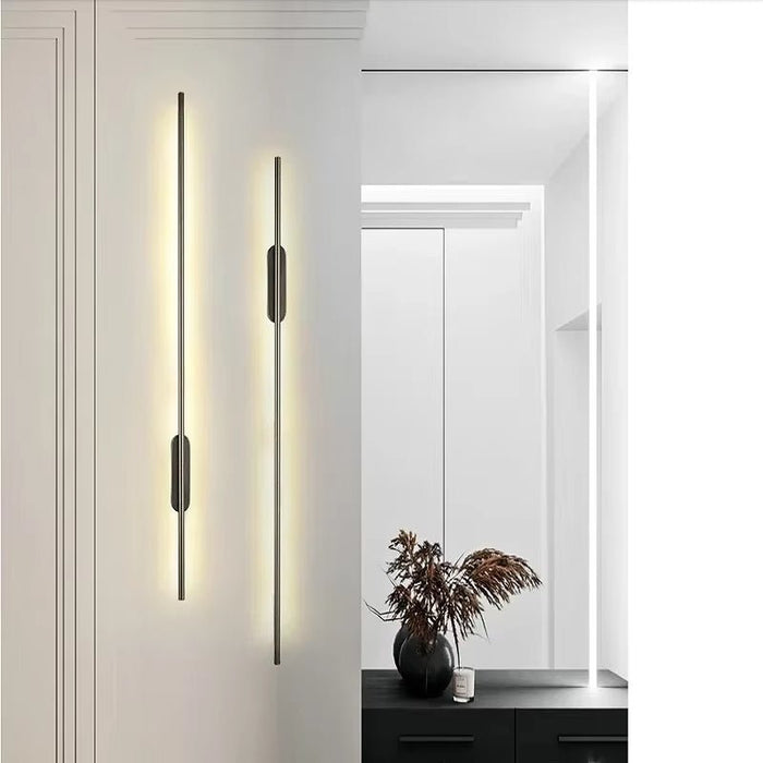 BAMDECOR Modern Minimalist Wall Light Long Tube LED Black Bedside Sconces Wall Lights with with Acrylic Shade, Wall Mounted Deco Lamp for Living Room Bedroom Bracket Light - Amazingooh Wholesale