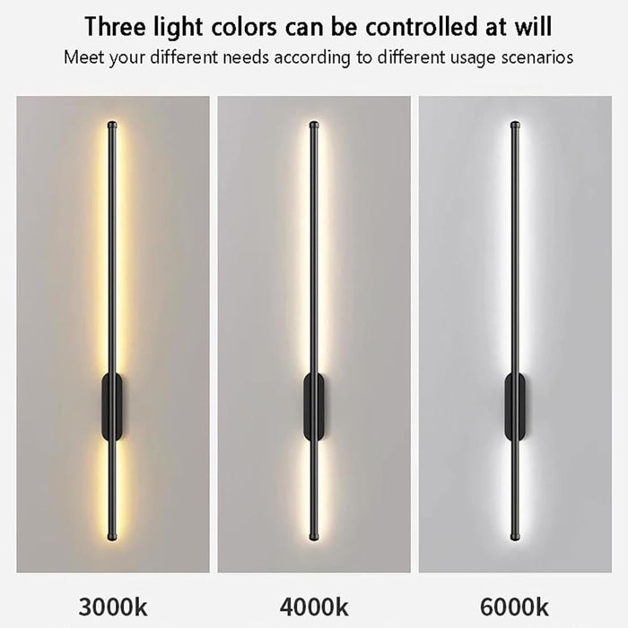 BAMDECOR Modern Minimalist Wall Light Long Tube LED Black Bedside Sconces Wall Lights with with Acrylic Shade, Wall Mounted Deco Lamp for Living Room Bedroom Bracket Light - Amazingooh Wholesale