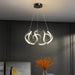 BAMDECOR Modern Pendant Light Chic Circular LED Chandelier Dimmable Irregular Hangning Lighting Adjustable Contemporary Droplight for Living Dining Room Bedroom (Black) - Amazingooh Wholesale
