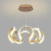 BAMDECOR Modern Pendant Light Chic Circular LED Chandelier Dimmable Irregular Hangning Lighting Adjustable Contemporary Droplight for Living Dining Room Bedroom (Gold) - Amazingooh Wholesale