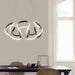 BAMDECOR Modern Pendant Light Chic Circular LED Chandelier Dimmable Irregular Hangning Lighting Adjustable Contemporary Droplight for Living Dining Room Bedroom (Black) - Amazingooh Wholesale