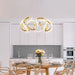 BAMDECOR Modern Pendant Light Chic Circular LED Chandelier Dimmable Irregular Hangning Lighting Adjustable Contemporary Droplight for Living Dining Room Bedroom (Gold) - Amazingooh Wholesale