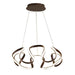 BAMDECOR Modern Pendant Light Chic Circular LED Chandelier Dimmable Irregular Hangning Lighting Adjustable Contemporary Droplight for Living Dining Room Bedroom (Black) - Amazingooh Wholesale