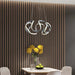 BAMDECOR Modern Pendant Light Chic Circular LED Chandelier Dimmable Irregular Hangning Lighting Adjustable Contemporary Droplight for Living Dining Room Bedroom (Black) - Amazingooh Wholesale