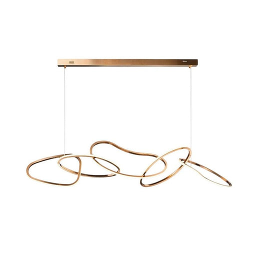 BAMDECOR Nordic Minimalist Rose Gold LED Pendant Light Adjustable Modern Ring Chandelier for Dining Room and Bar - Amazingooh Wholesale