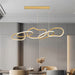 BAMDECOR Nordic Minimalist Titanum Gold LED Pendant Light Adjustable Modern Ring Chandelier for Dining Room and Bar - Amazingooh Wholesale