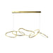 BAMDECOR Nordic Minimalist Titanum Gold LED Pendant Light Adjustable Modern Ring Chandelier for Dining Room and Bar - Amazingooh Wholesale