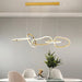 BAMDECOR Nordic Minimalist Titanum Gold LED Pendant Light Adjustable Modern Ring Chandelier for Dining Room and Bar - Amazingooh Wholesale