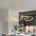 BAMDECOR Nordic Minimalist Titanum Gold LED Pendant Light Adjustable Modern Ring Chandelier for Dining Room and Bar - Amazingooh Wholesale