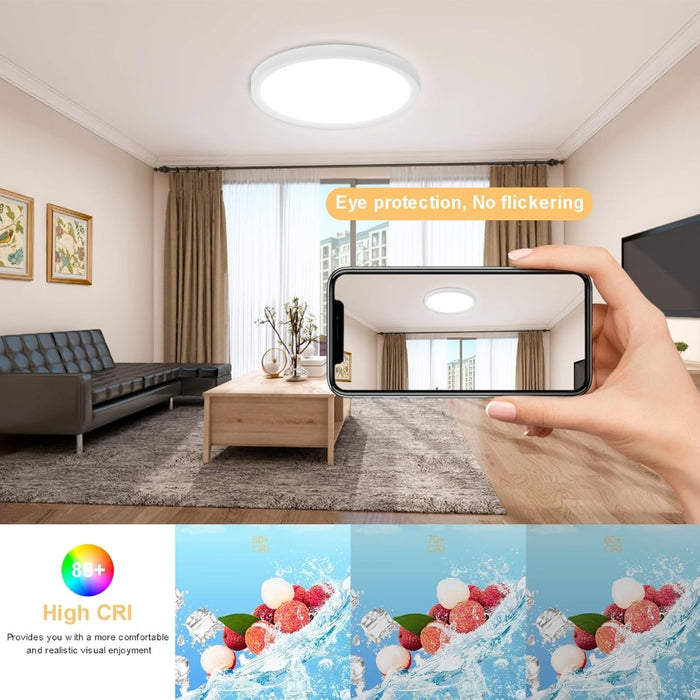 BAMDECOR Ultra - thin 25W Smart White Round Dimmable Tri - CCT Oyster Light SAA/RCM - Amazingooh Wholesale