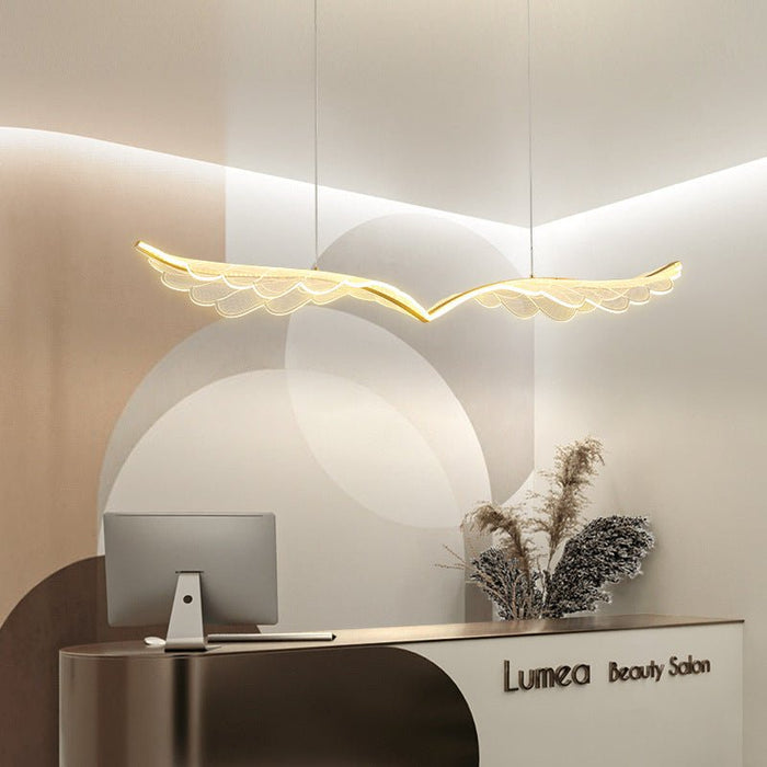 BAMDECOR Wing - Shaped LED Ceiling Light 3 - Color Changeable Stepless Dimming High Light Transmission Board Modern Lighting Fixture - Amazingooh Wholesale