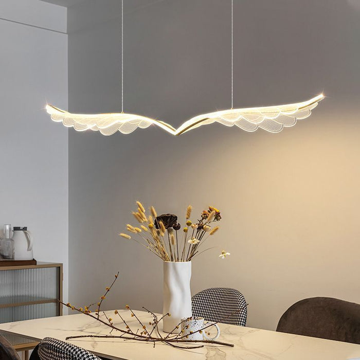 BAMDECOR Wing - Shaped LED Ceiling Light 3 - Color Changeable Stepless Dimming High Light Transmission Board Modern Lighting Fixture - Amazingooh Wholesale