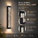 BAMDECOR WL2601 Dual Matte Black Bubble Crystal IP66 Outdoor Contemporary Exterior Light - Amazingooh Wholesale