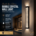 BAMDECOR WL2601 Dual Matte Black Bubble Crystal IP66 Outdoor Contemporary Exterior Light - Amazingooh Wholesale