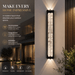 BAMDECOR WL2601 Dual Matte Black Bubble Crystal IP66 Outdoor Contemporary Exterior Light - Amazingooh Wholesale
