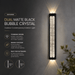 BAMDECOR WL2601 Dual Matte Black Bubble Crystal IP66 Outdoor Contemporary Exterior Light - Amazingooh Wholesale