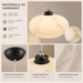 BAMDECOR YS0609 Faux Modern Alabaster Marble Oval Pendant Light (Matte Black) - Amazingooh Wholesale