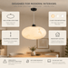 BAMDECOR YS0609 Faux Modern Alabaster Marble Oval Pendant Light (Matte Black) - Amazingooh Wholesale