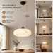 BAMDECOR YS0609 Faux Modern Alabaster Marble Oval Pendant Light (Matte Black) - Amazingooh Wholesale