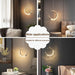 BAMDECORendant Lamp Small LED Metal Hanging Light with Adjustable Color Crystal Chandelier Moderno Style Pendant Light Fixtures Lighting Fixtures - Amazingooh Wholesale
