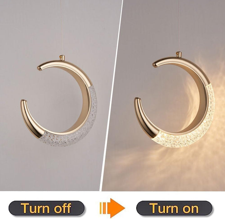 BAMDECORendant Lamp Small LED Metal Hanging Light with Adjustable Color Crystal Chandelier Moderno Style Pendant Light Fixtures Lighting Fixtures - Amazingooh Wholesale
