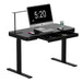 Black Color Electric Standing Desk Electric Height Adjustable Sit Stand Workstation Toughened Glass Top Single Motor Wireless Charger - Amazingooh Wholesale