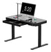 Black Color Electric Standing Desk Electric Height Adjustable Sit Stand Workstation Toughened Glass Top Single Motor Wireless Charger - Amazingooh Wholesale