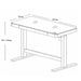 Black Color Electric Standing Desk Electric Height Adjustable Sit Stand Workstation Toughened Glass Top Single Motor Wireless Charger - Amazingooh Wholesale