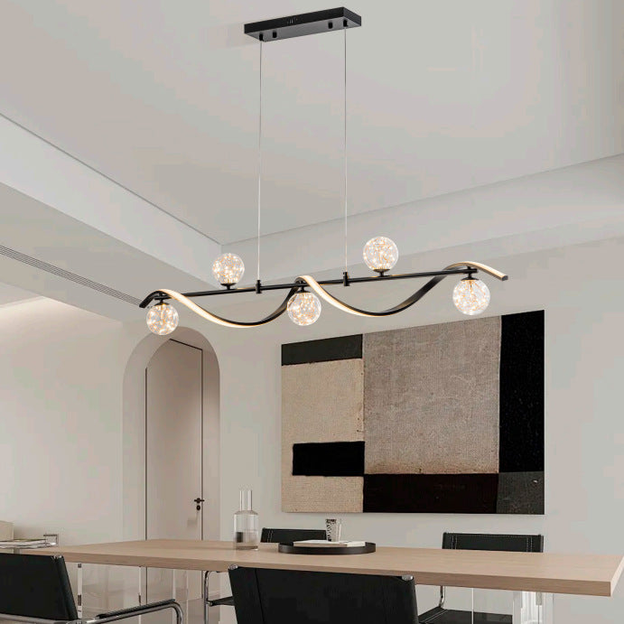 BAMDECOR AD2621 Modern Black Kitchen Island Light with Glass Globe Shade Ceiling Pendant Lights (Copy)