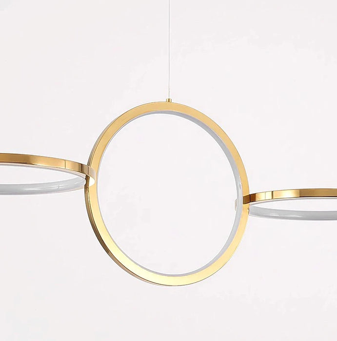 BAMDECOR A180 Nordic Golden Circles Kitchen Dining Table Pendant Light Minimalist Modern Lighting