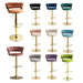 EOFY SERENITà 2x Height Adjustable Swivel Bar Stool Velvet Golden Base Barstools Chairs Padded Seat - Amazingooh Wholesale