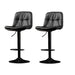 ETERNA Bar Stools Kitchen Bar Stool Leather Barstools Swivel Gas Lift Counter Chairs BS8406 Black - Amazingooh Wholesale