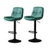 ETERNA Bar Stools Kitchen Bar Stool Leather Barstools Swivel Gas Lift Counter Chairs BS8406 Green - Amazingooh Wholesale