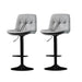 ETERNA Bar Stools Kitchen Bar Stool Leather Barstools Swivel Gas Lift Counter Chairs BS8406 Grey - Amazingooh Wholesale