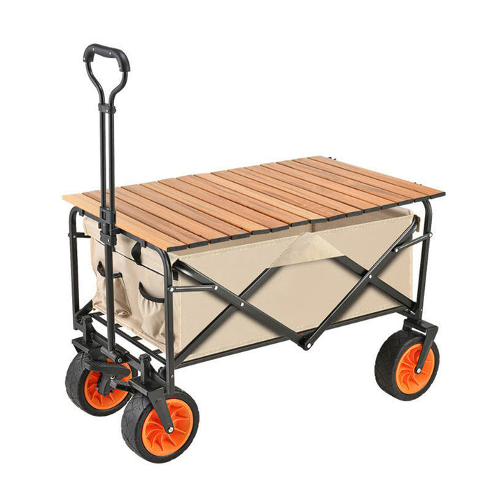 Folding Beach Wagon Cart Trolley Garden Outdoor Picnic Camping Sports Market Collapsible Shop