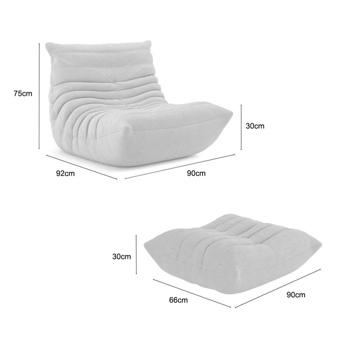 High Back Single Fireside Sofa Chair Cozy Lounge Chair with Ottoman High Density Sponge Multiple Colors Comfortable and Durable - Amazingooh Wholesale