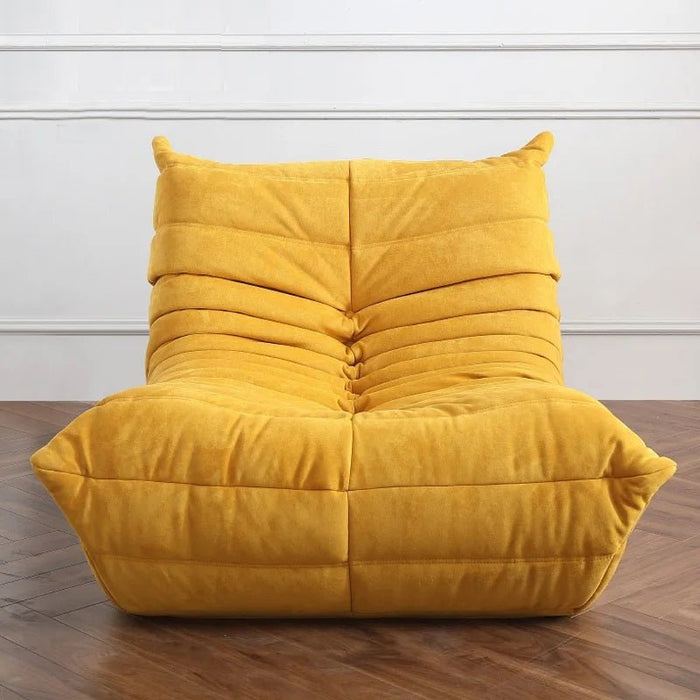 High Back Single Fireside Togo Sofa Chair Cozy Lounge Chair with Ottoman High Density Sponge Multiple Colors Comfortable and Durable (Yellow) - Amazingooh Wholesale