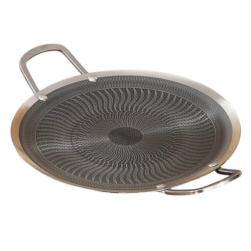 Honeycomb Non - Stick Grill Skewer Plate, 316 Stainless Steel, Portable Barbecue Grill with Handle, Universal Induction Cooktop Compatible, Round Shape, Outdoor Camping BBQ Accessory - Amazingooh Wholesale