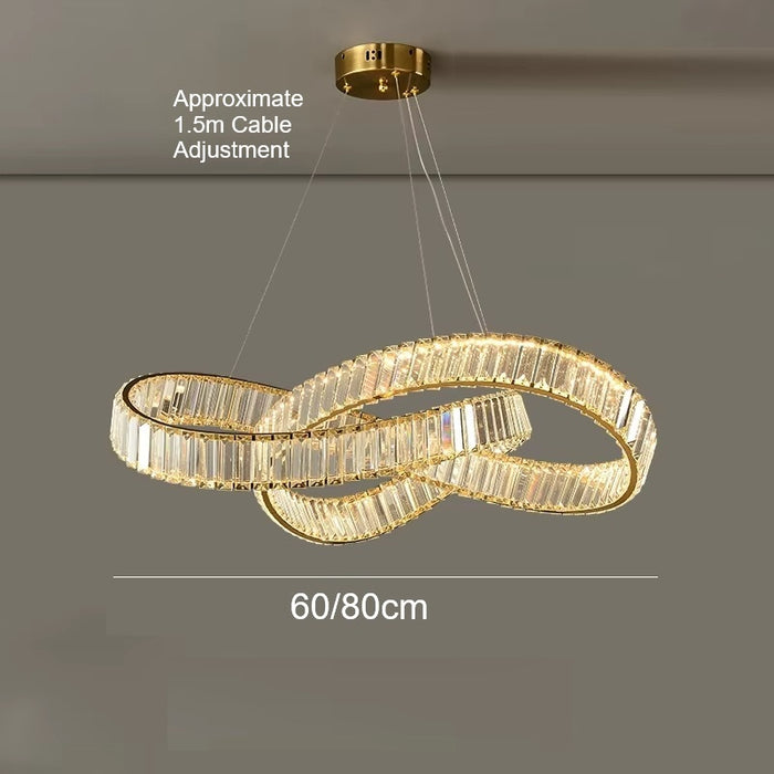 BAMDECOR C3323 Post Modern Light Luxury Crystal Chandelier Pendant Ceiling Lights