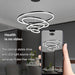 Minimalist LED Pendant Light Adjustable Circular Chandelier for Living Room and Dining Room - Amazingooh Wholesale